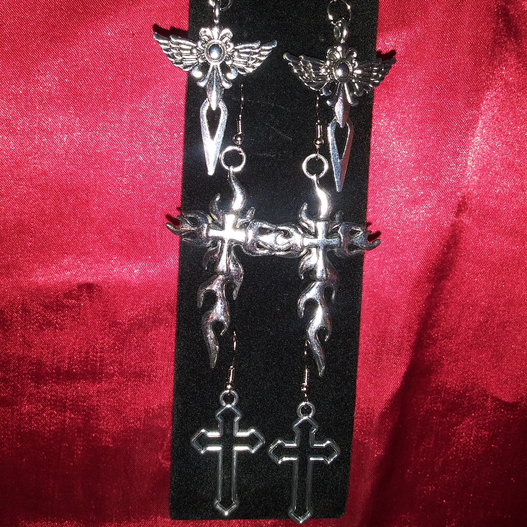 Cross Earrings Combo Bundle